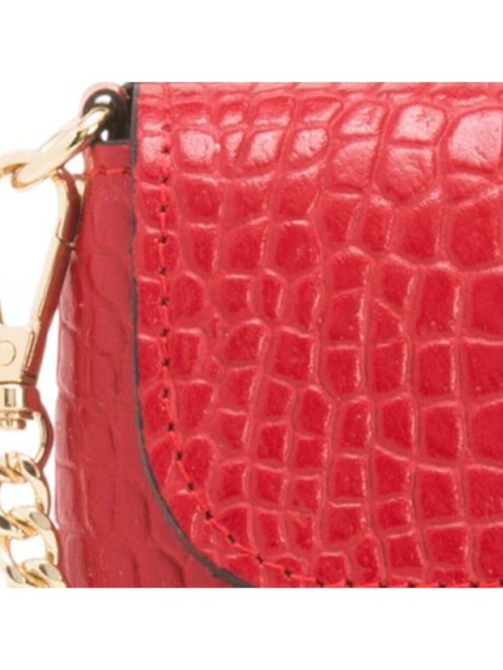 PERSAMAN NEW YORK Made In Italy Leather Crocodile Embossed Clutch - Picture 2 of 5
